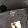 Hermes Etoupe Clemence Birkin 40cm Handmade Bag - Image 4