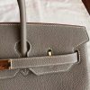 Hermes Etoupe Clemence Birkin 40cm Handmade Bag - Image 5