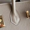 Hermes Etoupe Clemence Birkin 40cm Handmade Bag - Image 8