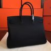 Hermes Black Clemence Birkin 40cm Handmade Bag - Image 8