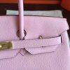 Hermes Pink Clemence Birkin 40cm Handmade Bag - Image 6