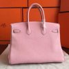 Hermes Pink Clemence Birkin 40cm Handmade Bag - Image 9