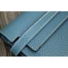 Hermes Kelly Longue Wallet In Jean Blue Clemence Leather - Image 4