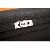 Hermes Kelly Longue Wallet In Black Clemence Leather - Image 4