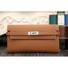 Hermes Kelly Longue Wallet In Brown Epsom Leather - Image 6