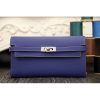 Hermes Kelly Longue Wallet In Electric Blue Epsom Leather - Image 7