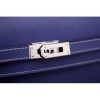 Hermes Kelly Longue Wallet In Electric Blue Epsom Leather - Image 8