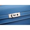 Hermes Kelly Longue Wallet In Jean Blue Epsom Leather - Image 9