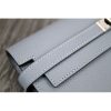 Hermes Kelly Longue Wallet In Blue Lin Epsom Leather - Image 3