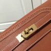 Hermes Kelly Ghillies Wallet In Brown Swift Leather - Image 3