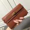 Hermes Kelly Ghillies Wallet In Brown Swift Leather - Image 7