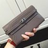 Hermes Kelly Ghillies Wallet In Etoupe Swift Leather - Image 7