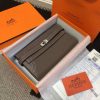 Hermes Kelly Ghillies Wallet In Etoupe Swift Leather - Image 8