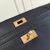Hermes Kelly Ghillies Wallet In Black Swift Leather - Image 7