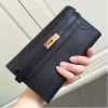 Hermes Kelly Ghillies Wallet In Black Swift Leather - Image 8