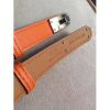 Hermes Orange Epsom Kelly Belt With Palladium Hardware - Image 4