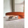 Hermes Orange Epsom Kelly Belt With Palladium Hardware - Image 7