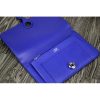 Hermes Dogon Combine Wallet In Electric Blue Leather - Image 2