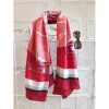 Hermes Red Ex-Libris Coloriage Silk Shawl - Image 2