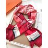 Hermes Red Ex-Libris Coloriage Silk Shawl - Image 4