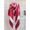 Hermes Red Ex-Libris Coloriage Silk Shawl - Image 6