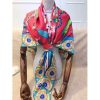 Hermes Red Savana Dance Shawl - Image 4
