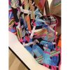 Hermes Black Sangles en Zigzag Silk Scarf - Image 8