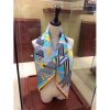 Hermes Turquoise Sangles en Zigzag Silk Scarf - Image 5
