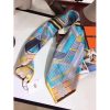 Hermes Turquoise Sangles en Zigzag Silk Scarf - Image 7