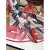 Hermes White Sangles en Zigzag Silk Scarf - Image 6