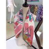 Hermes White Sangles en Zigzag Silk Scarf - Image 8