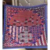 Hermes Blue Ex-Libris en Cravates Silk Scarf - Image 6