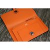Hermes Dogon Combine Wallet In Orange Leather - Image 4