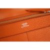 Hermes Dogon Combine Wallet In Orange Leather - Image 7