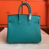 Hermes Blue Paon Epsom Birkin 25cm Handmade Bag - Image 2