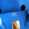 Hermes Blue Hydar Clemence Birkin 35cm Handmade Bag - Image 5