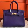 Hermes Iris Clemence Birkin 30cm Handmade Bag - Image 2