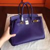Hermes Iris Clemence Birkin 30cm Handmade Bag - Image 3