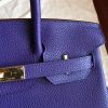 Hermes Iris Clemence Birkin 30cm Handmade Bag - Image 4