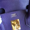 Hermes Iris Clemence Birkin 30cm Handmade Bag - Image 5
