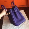 Hermes Iris Clemence Birkin 30cm Handmade Bag - Image 6