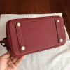Hermes Bordeaux Clemence Birkin 25cm Handmade Bag - Image 6