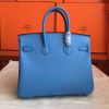 Hermes Blue Paradiso Epsom Birkin 25cm Handmade Bag - Image 4