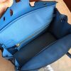 Hermes Blue Paradiso Epsom Birkin 25cm Handmade Bag - Image 5