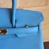 Hermes Blue Paradiso Epsom Birkin 25cm Handmade Bag - Image 7
