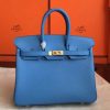 Hermes Blue Paradiso Epsom Birkin 25cm Handmade Bag - Image 8