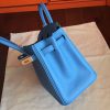 Hermes Blue Paradiso Epsom Birkin 25cm Handmade Bag - Image 9