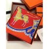 Hermes Red Paperoles Silk Twill Scarf - Image 2
