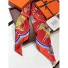 Hermes Red Paperoles Silk Twill Scarf - Image 3