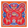 Hermes Red Paperoles Silk Twill Scarf - Image 6
